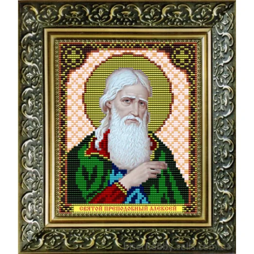 VIA-5015 Святой Преподобный Алезий (Алексей). Схема для вышивки бисером. АртСоло