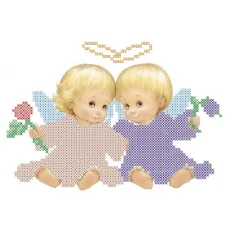 VКA-5005 Ангелочки с цветами. Схема для вышивки бисером. АртСоло