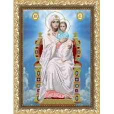 VIA-3005 Образ Пресвятой Богородицы на Престоле. Схема для вышивки бисером. АртСоло