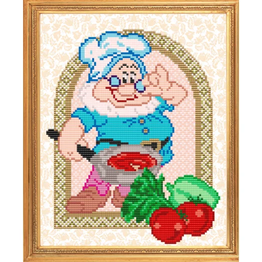 VКA-4027 Мой рецепт. Готовим стейк. Схема для вышивки бисером. АртСоло