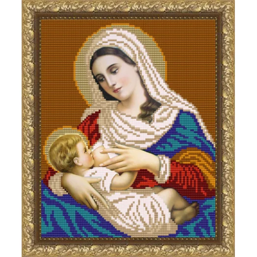 VIA-4010 Божия Матерь Кормилица. Схема для вышивки бисером. АртСоло