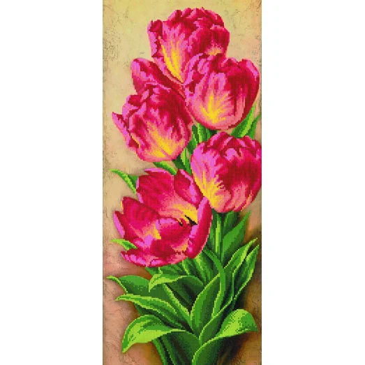 А-115 (24*55) Розовые тюльпаны. Схема для вышивки бисером СвитАрт
