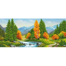 A-126 (25*55) Осенний лес. Схема для вышивки бисером СвитАрт