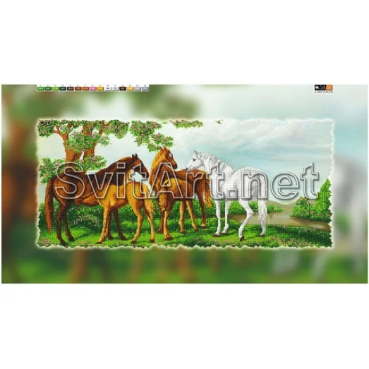 А-202 (29*60) ХОЛСТ. На прогулке. Схема для вышивки бисером СвитАрт