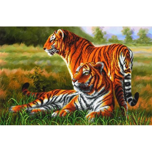 А-217 (А2) Тигры. Схема для вышивки бисером СвитАрт