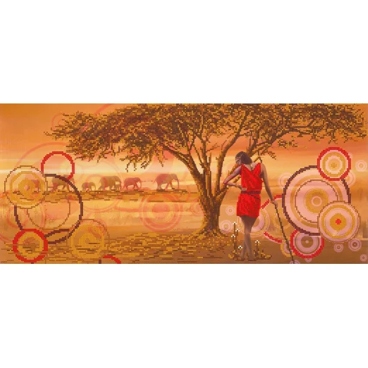 A-279 (17*55) Девушка. Схема для вышивки бисером СвитАрт