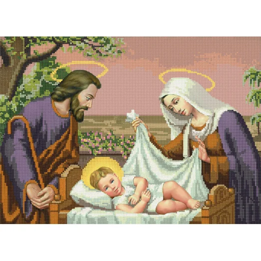 A-348a (А3) Святое семейство. Схема для вышивки бисером СвитАрт