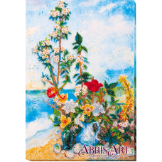 АВ-635 Цветы на берегу. Набор для вышивки бисером Абрис Арт