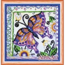 АМ-144 Бабочка в цветах. Набор для вышивки бисером Абрис Арт