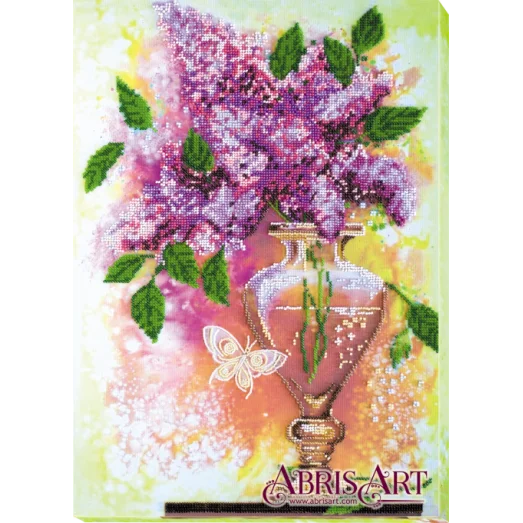 АВ-528 Сиреневый натюрморт. Набор для вышивки бисером ТМ Абрис Арт