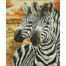 ФПК-2171 Африканские зебры. Схема для вышивки бисером Феникс