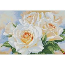 ФПК-2096 Белые розы. Схема для вышивки бисером Феникс