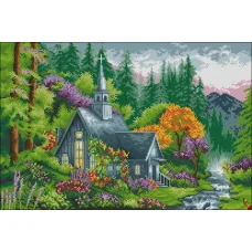 ФПК-2178 Часовня на берегу. Схема для вышивки бисером Феникс