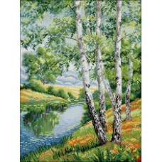 ФПК-2160 Летние березы. Схема для вышивки бисером Феникс