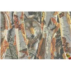 ФПК-2014 Пара в осеннем пролеске. Схема для вышивки бисером Феникс