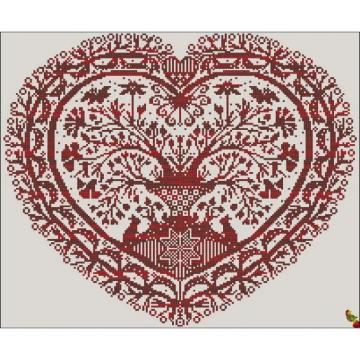 ФЧК-2093 Скандинавский меланж Жизнь это любовь. Схема для вышивки бисером Феникс