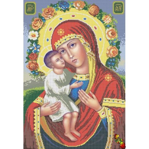 ИК2-0299 Жировицкая Икона Божией Матери. Схема для вышивки бисером Феникс