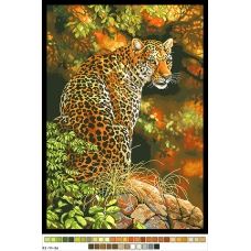 А3-14-026 Леопард. Канва для вышивки нитками Вышиванка