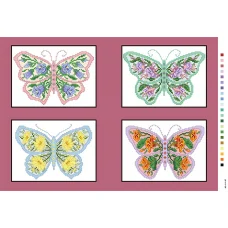 А3-14-097 Бабочки. Канва для вышивки нитками Вышиванка