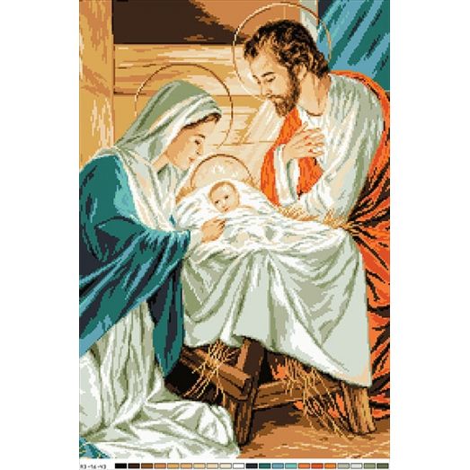 А3-16-043 Рождество Христово. Канва для вышивки нитками Вышиванка