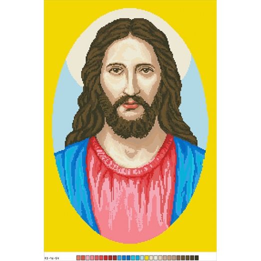 А3-16-054 Иисус. Канва для вышивки нитками Вышиванка