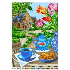 А3-16-107 Завтрак на природе. Канва для вышивки нитками Вышиванка