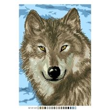 А3-16-119 Волк. Канва для вышивки нитками Вышиванка