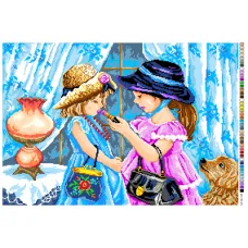 А3-16-129 Модницы. Канва для вышивки нитками Вышиванка