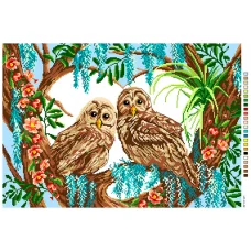 А3-16-137 Совы. Канва для вышивки нитками Вышиванка