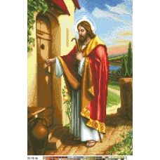 А3-18-026 Иисус стучит в дверь. Канва для вышивки нитками Вышиванка