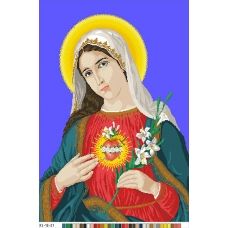 А3-18-027 Дева Мария. Канва для вышивки нитками Вышиванка