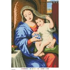 А3-18-069 Мадонна с ребенком. Канва для вышивки нитками Вышиванка