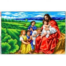 ВА-3008А (А2) Иисус и дети. Схема для вышивки бисером БисерАрт