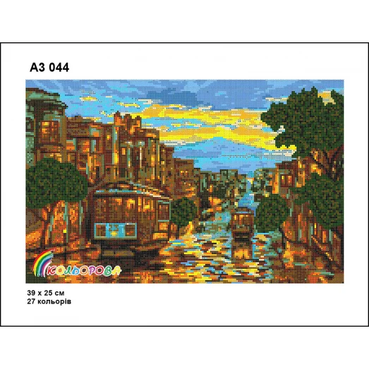 КЛВ-044 (А3) Пейзаж. Схема для вышивки бисером Кольорова