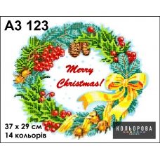 КЛВ-123 (А3) С Рождеством. Схема для вышивки бисером Кольорова
