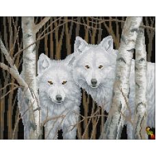 ФПК-3088 Белые волки. Схема для вышивки бисером Феникс
