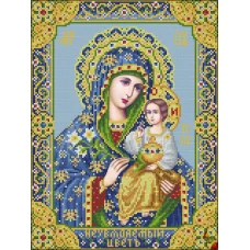 ИК3-0254 Икона Божией матери Неувядаемый цвет. Схема для вышивки бисером Феникс