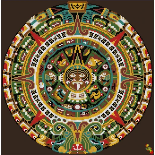 ФЧК-3310 Календарь ацтеков. Схема для вышивки бисером Феникс