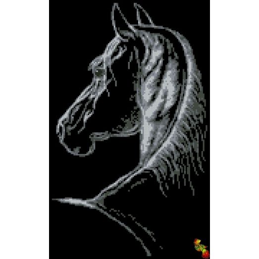 ФЧК-3318 Конь в темноте. Схема для вышивки бисером Феникс