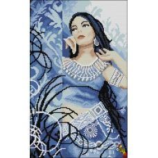 ФПК-3263 Королева в голубом. Схема для вышивки бисером Феникс