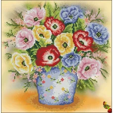 ФЧК-3352 Многоцветные декоративные маки. Схема для вышивки бисером Феникс