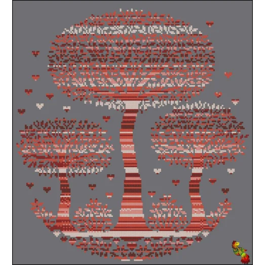 ФЧК-3297 Рубиновый меланж. Схема для вышивки бисером Феникс