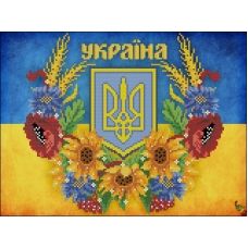 ФЧК-3349 Украина (в цветах). Схема для вышивки бисером Феникс