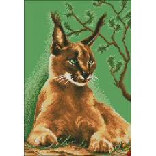 ФЧК-3262 Ушастый каракал. Схема для вышивки бисером Феникс