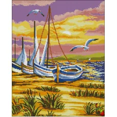 ФПК-3081 Вечер на пляже. Схема для вышивки бисером Феникс