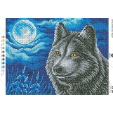 А3Н_199 Волк. Схема для вышивки бисером TM Virena