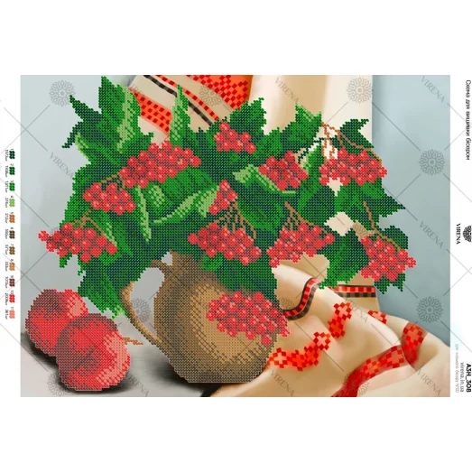 А3Н_308 Калина. Схема для вышивки бисером TM Virena
