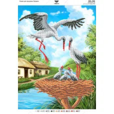 А3Н_346 Семья аистов. Схема для вышивки бисером ТМ Virena