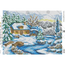 А3Н_352 Зима. Схема для вышивки бисером ТМ Virena