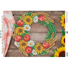А3Н_443 Осенний венок. Схема для вышивки бисером ТМ Virena